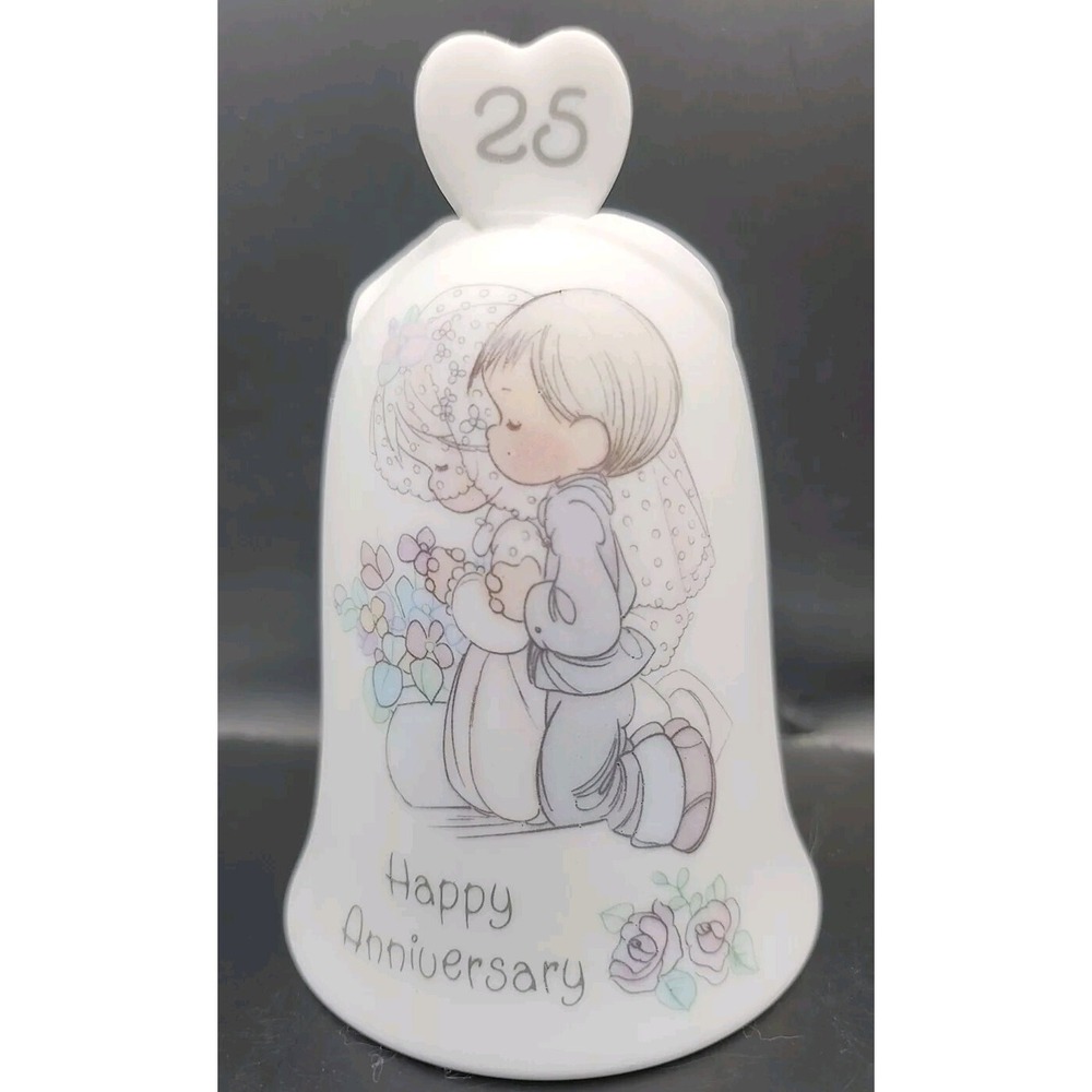 Precious Moments‎ 25th Wedding Anniversary Bell Enesco Fifty Couple Love 1989